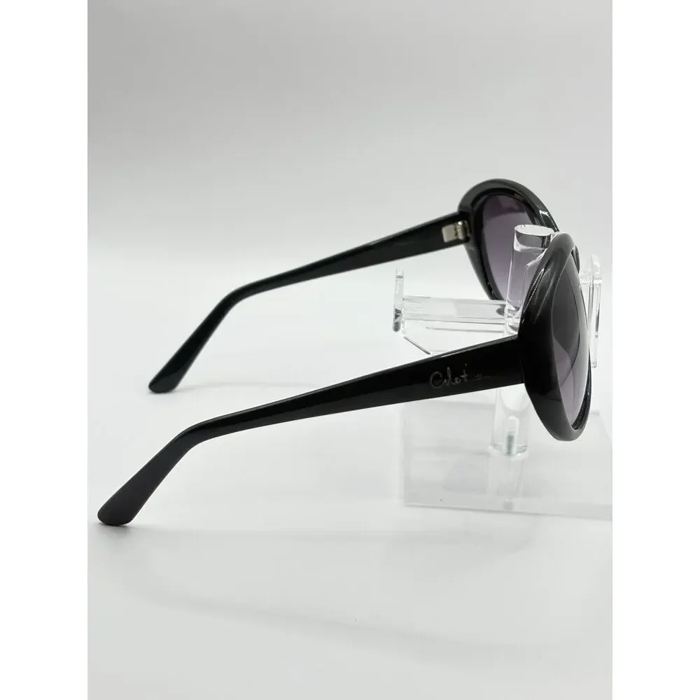 Cole Haan Oval Sunglasses Black Gradient Lenses Women